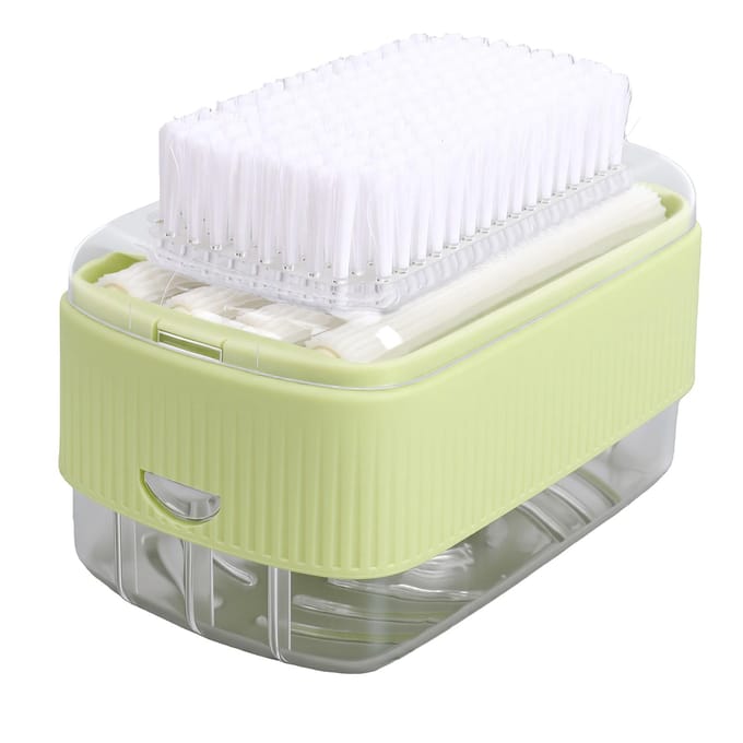 Rolbare Zeepdoos 2-in-1 Multifunctionele Waszeepdoos Schrobber met Dichte Zachte Borstel