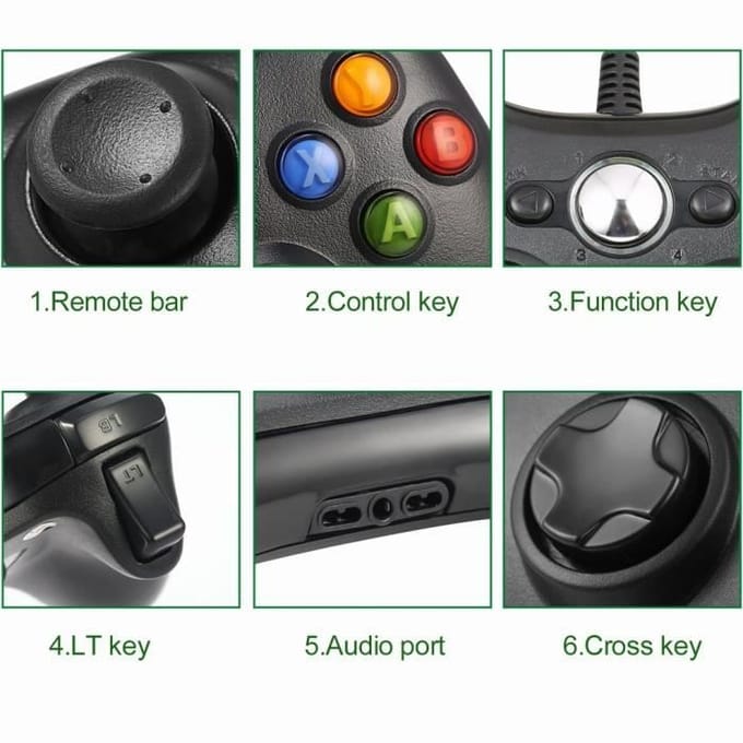 Manette - Xbox - Xbox 360 - Design Ergonomique - Double Vibration - USB