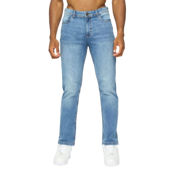 Duck and Cover Rechte Jeans Heren Janstar (Stone Wash)