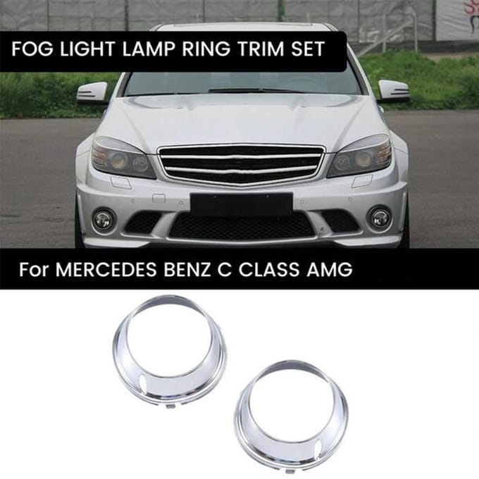 Set Mistlamp Ring Sierlijsten 2048851774 2048851874 Voor Benz W204 C63 AMG 2008-2011 gray