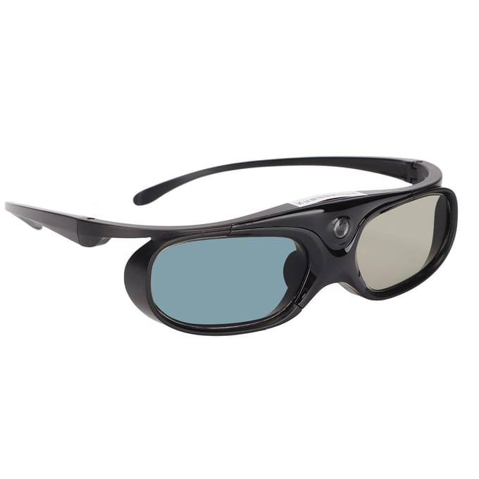 3D Bril 1080P LCD Bril Groothoek 178 graden Oplaadbare Batterij 3D Shutter Bril Zwart zwart