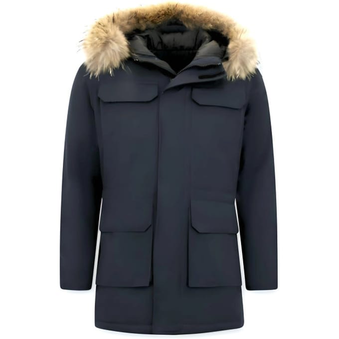 Enos Parka winterjas met grote echte bontkraag