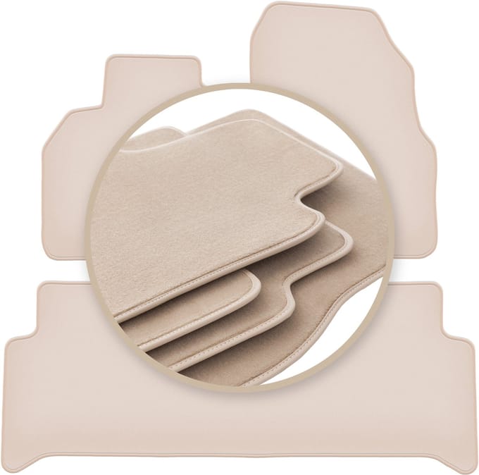 PREMIUM beige matten voor: Renault Scenic II minivan 2003-2009