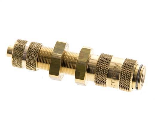 Messing DN 2.7 (Micro) Luchtkoppeling Snelkoppeling 4x6 mm Push-On Schotkoppeling - CLS2-NB-B-P-4