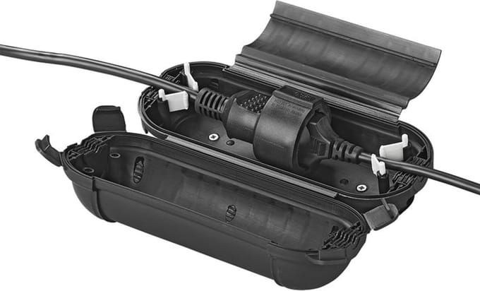 ProPlus Stekkersafe veiligheidsbox - IP44 - voor Schuko stekkerverbindingen - zwart