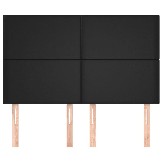 vidaXL - Hoofdbord - zwart - 144x5x118/128 - cm - kunstleer
