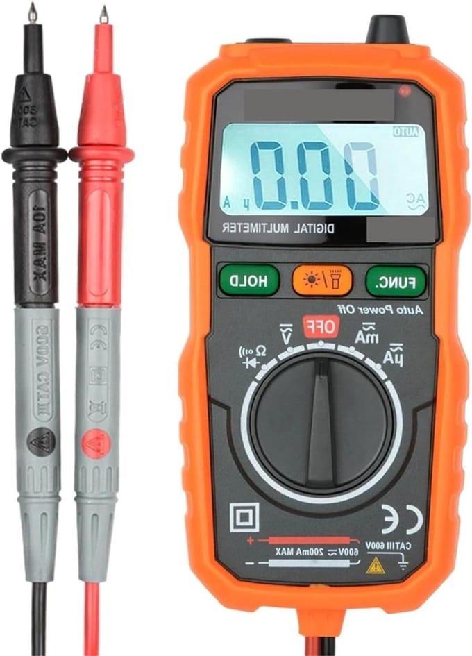 Digitale Multimeter - Stroom Tester - Elektra Meten - Automatisch Bereik - 2000 Tellingen - Zwart