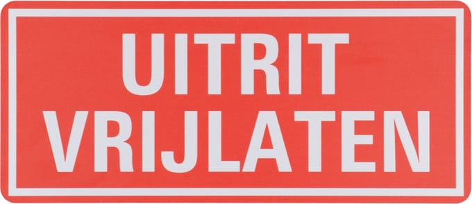 Aanduidingsbord Z142 Uitrit Vrijlaten