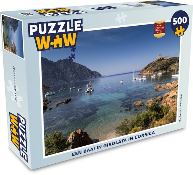 Puzzel Een baai in Girolata in Corsica - Legpuzzel - Puzzel 500 stukjes