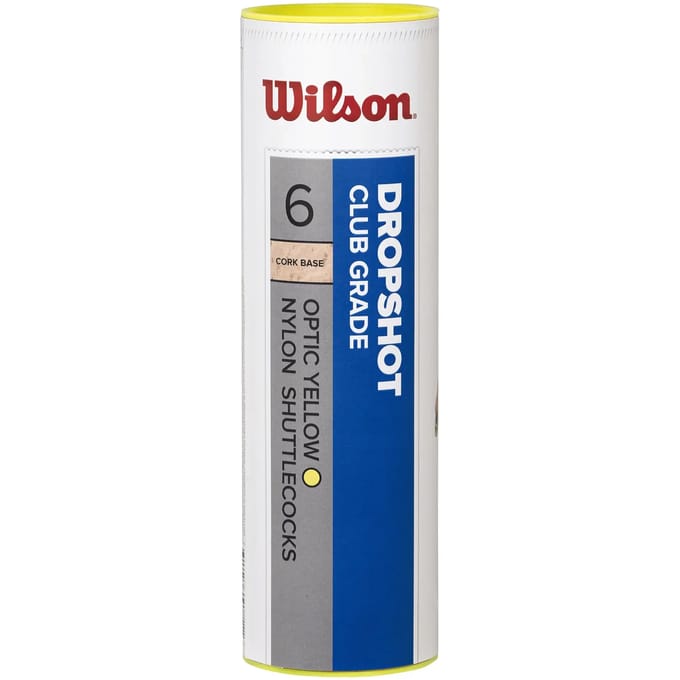 Wilson Badminton Shuttles Nylon/kurk Geel 6 Stuks