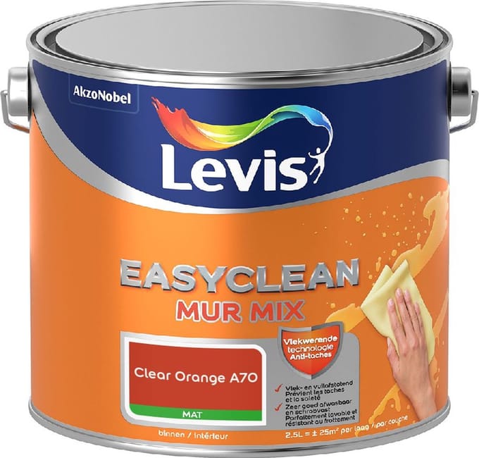 Levis - Easyclean Mur Mat Mix - Clear Orange A70 - Mengverf - 2,5 L