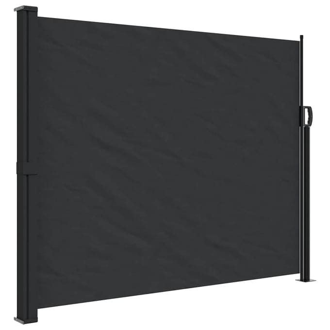 vidaXL - Windscherm - uittrekbaar - 160x600 - cm - zwart