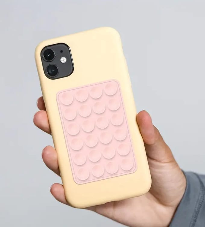 Buddy telefoonhouder roze - zuignap - tiktok - selfie