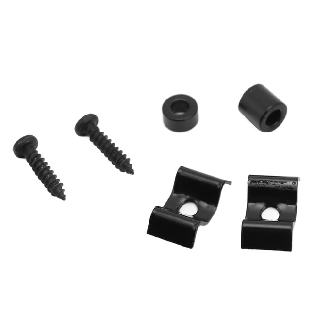 2 PIÈCES Guide-cordes de guitare Fer Compact Sans bavures Guide-cordes de guitare pour remplacement black