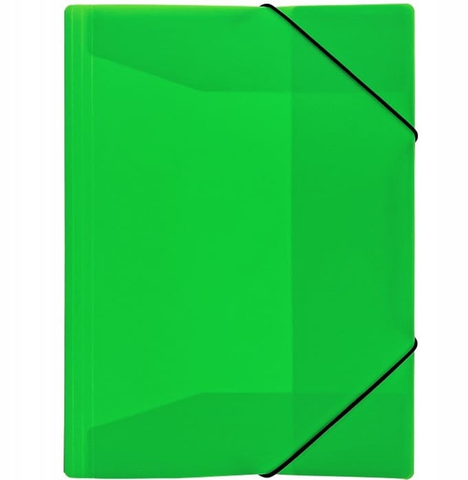 Biurfol A4 Kaart met Elastiek - Neon Groen PP Documentenkaart