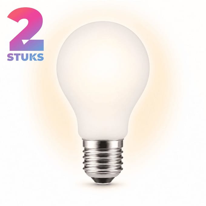 2x Peertje Spaarlamp E27 - 15W - Warm Wit Licht (2700K) - 820 lm - 6 jaar - Niet Dimbaar - A60 (Grote peer)