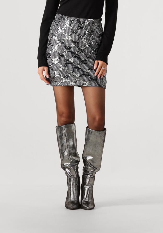 Object Objlea Hw Short Skirt Dames - Korte rok - Zilver - Maat L