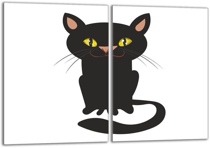 TMK ArtDeko - Beschermplaat - Glasplaat - 40x52 cm - Motief: Kat
