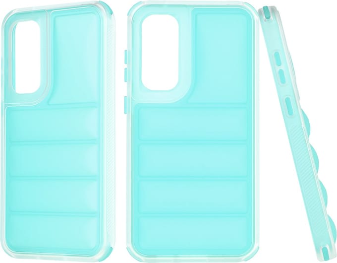 Hoesje geschikt voor Samsung Galaxy S23 FE - Techsuit Wave Shield Shockproof Hard Case Back Cover - Turquoise