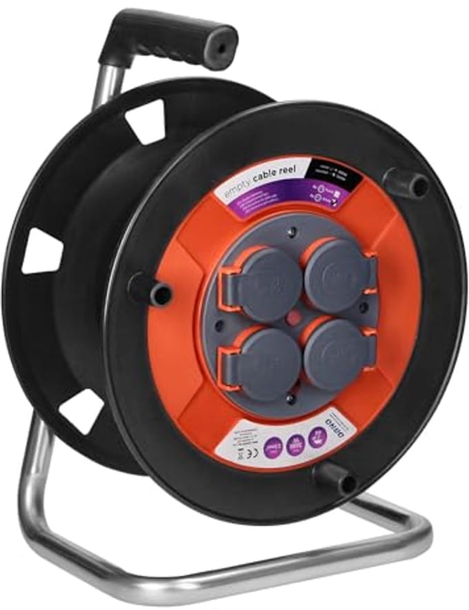Kabelhaspel IP44 4x2P+Z 16A 230V zonder kabel