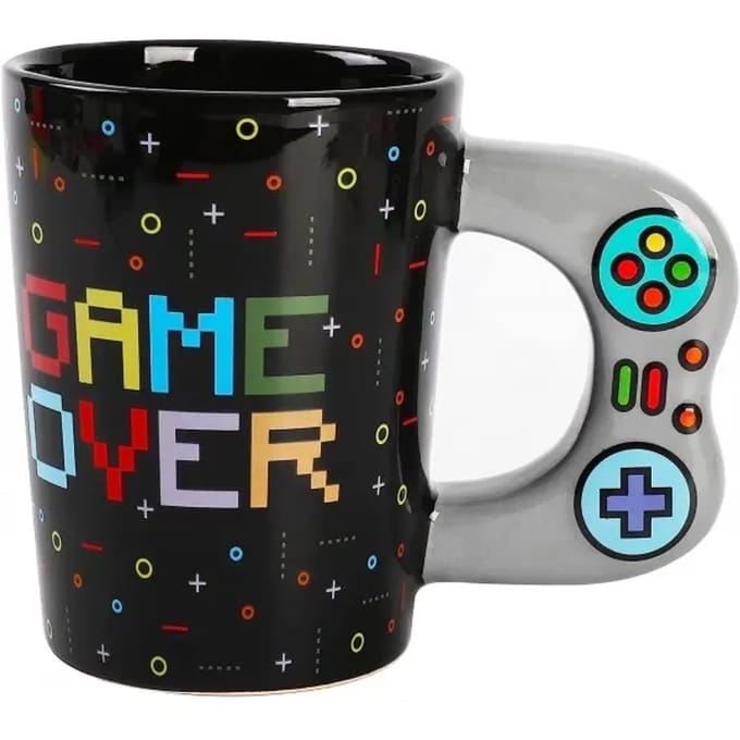 I-total Mok Game Over keramiek zwart/grijs/multicolor