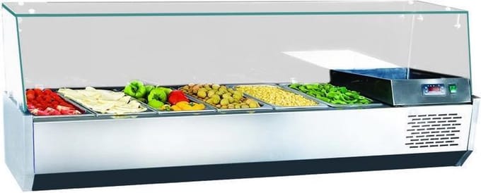 Combisteel Opzetkoelvitrine - 6x 1/3 GN - 1550x390x460mm