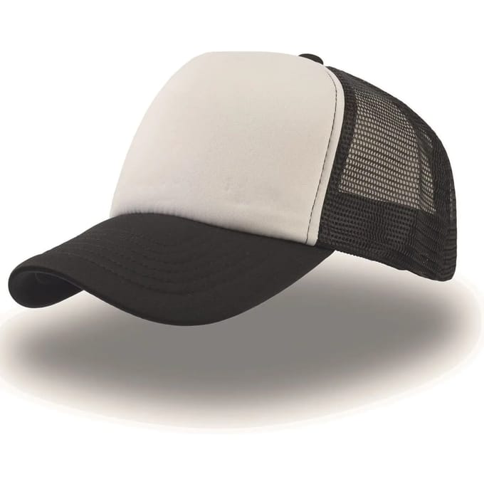 Atlantis Headwear Rapper Cap AT505 - White/Black/Black - One size