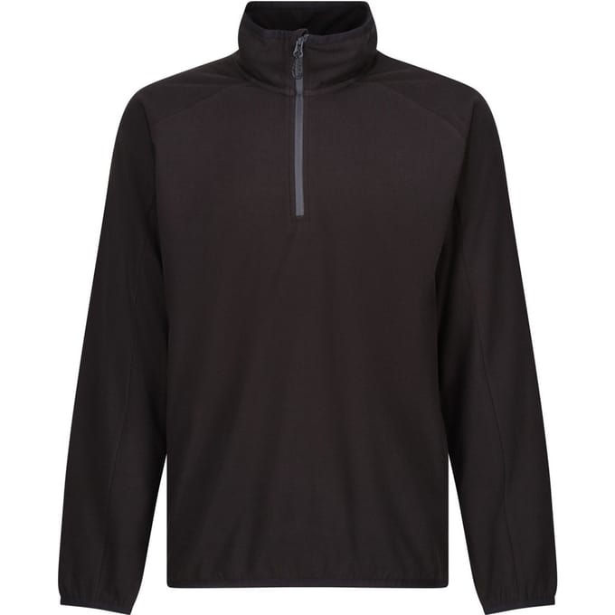 Regatta Heren Navigate Half Zip Fleece (Zwart/Seal Grijs)