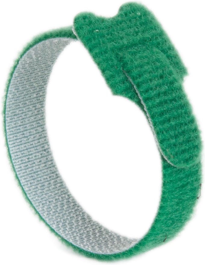Kortpack - Klittenband tyraps - 200mm x 12.5mm - Groen - 10 stuks - (098.0622)