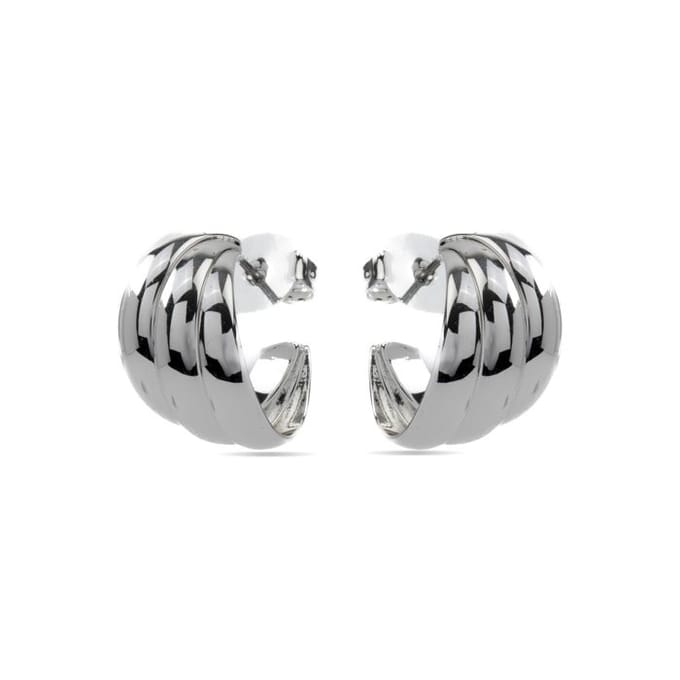 Boucles d'oreilles argentées Luxenter - Abeth white