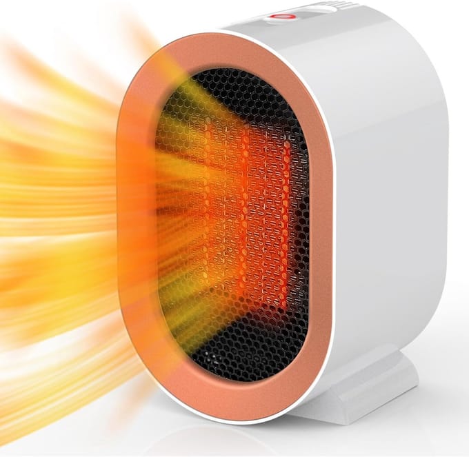 Compacte Persoonlijke Mini Verwarming voor Bureau of Slaapkamer - Stille Elektrische Radiator
