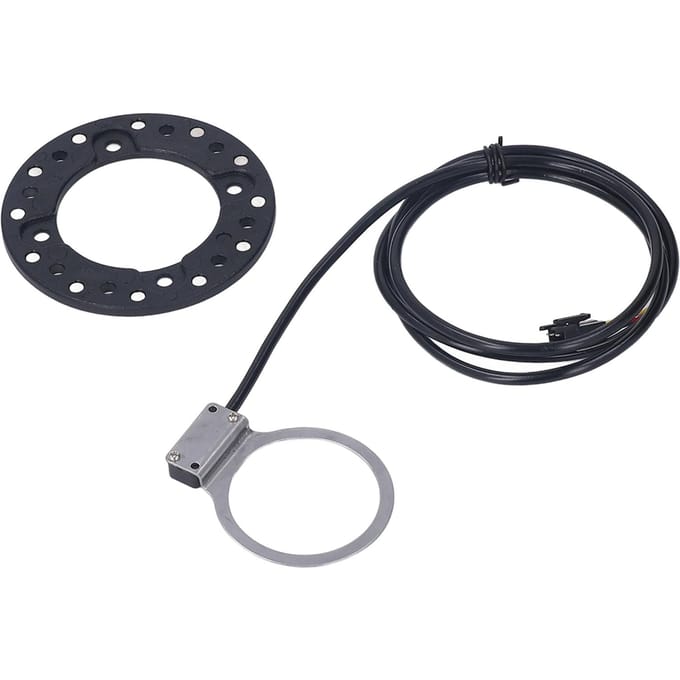 Fiets Kracht Trapondersteuningssensor Stofdicht Compact Dubbel Magnetisch Circuit Lichtgewicht Pulsversterker black