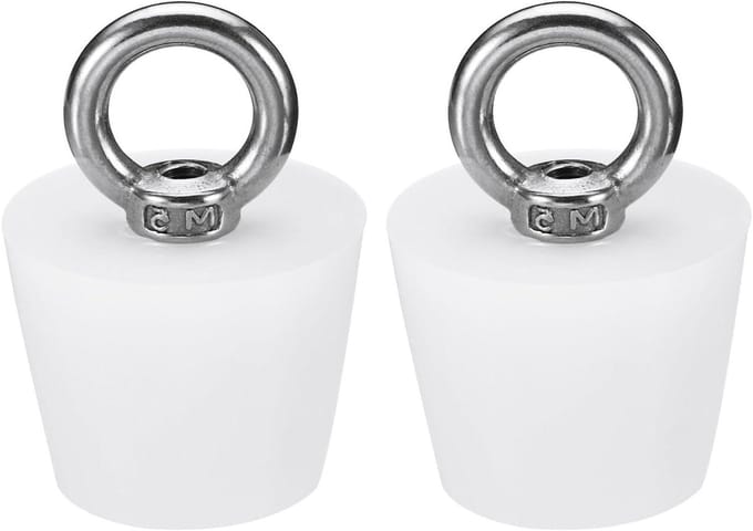Siliconen Rubber Stop - Badkuipstop Ring - Afvoergat Afsluiten - Conisch Ontwerp - 26 tot 35 mm - Wit