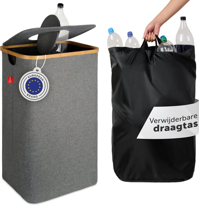 Blumtal - Afvalscheiding - Recycle afvalbak - 100L - Statiegeld container - Lege Flessen - Grijs