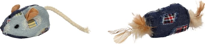 Flamingo Meran - Speelgoed Katten - Ps Rol + Muis Meran Mix 16,5cm - 2st - 131780 - 2st