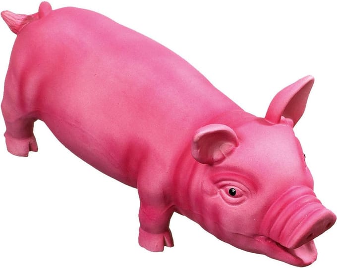 Flamingo Latex Varken - Hondenspeelgoed - 33 cm - Roze