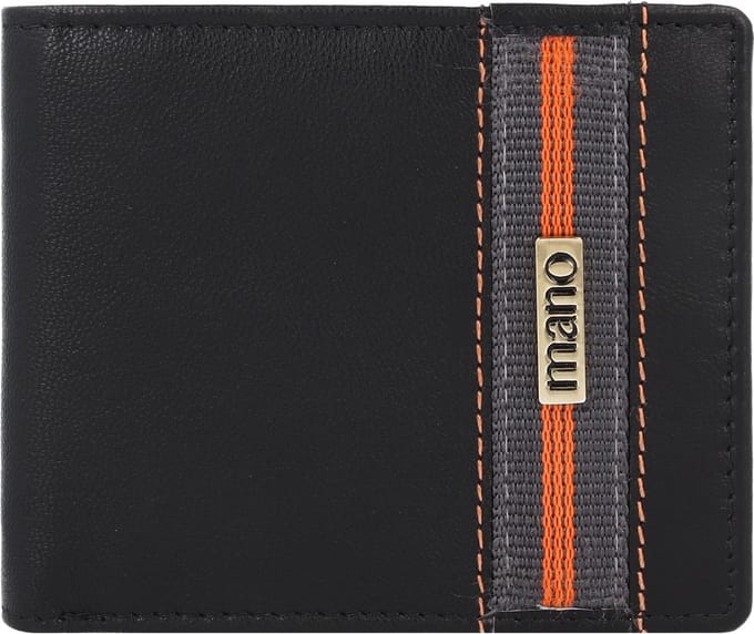 mano Don Leonardo Portemonnee RFID Leer 11 cm - Jongens - Horizontaal - schwarz