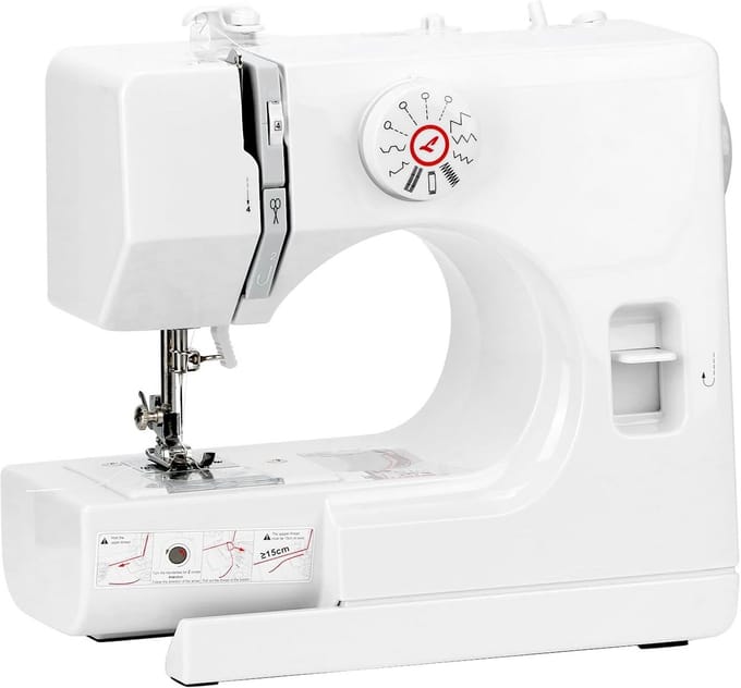 Naaimachine Beginners - Hobby Naaimachine - Kleding Maken - 12 Steekpatronen - 2800 Gram - Wit