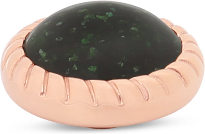 Melano Vivid Rope Steentje Green Goldstone | Rosé