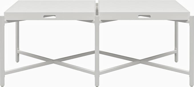 Poly-Salontafel - Dienblad - Wit MDF