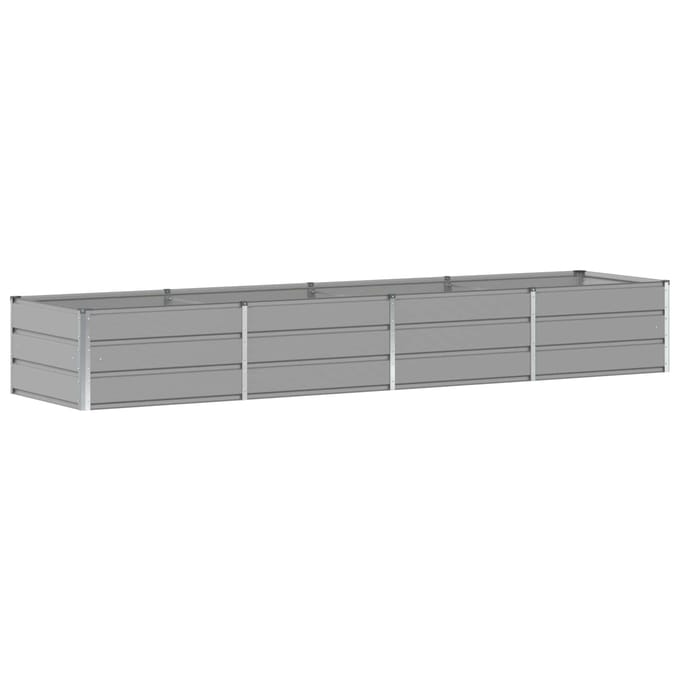 vidaXL - Plantenbak - Lichtgrijs - 320 - x - 80 - x - 45 - cm - Staal