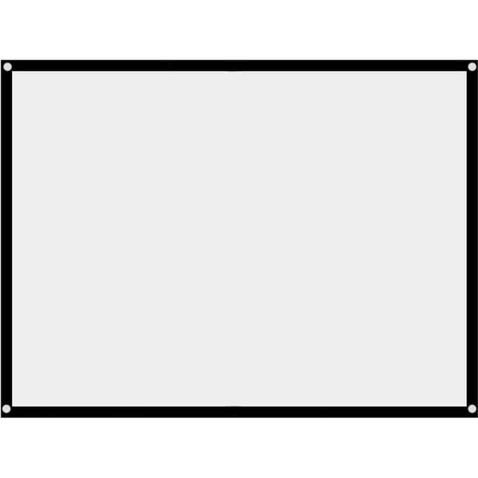 1 stuks Draagbaar Opvouwbaar Kreukvrij Wit Projector Gordijn Projectiescherm 4:3 (60inch)