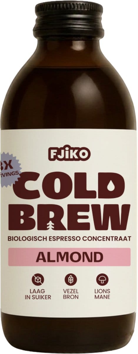 Fjiko - Cold Brew Coffee Concentraat Amandel - Biologisch - 6x 250 ml
