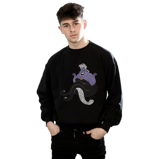 Disney Heren The Little Mermaid Classic Ursula Sweatshirt (Zwart)