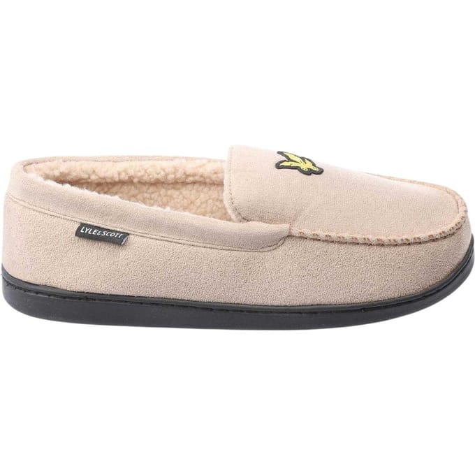 Lyle & Scott Heren-mocassinslippers van imitatiesuède van Aspen (Grijs)