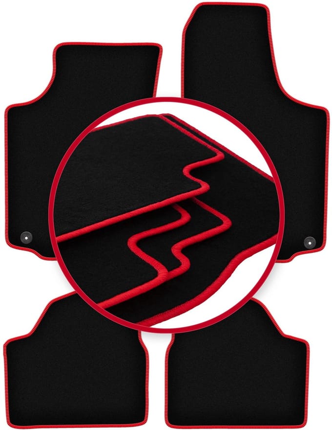 CARLUX-RED automatten voor: Opel Corsa C hatchback (2000-2006)