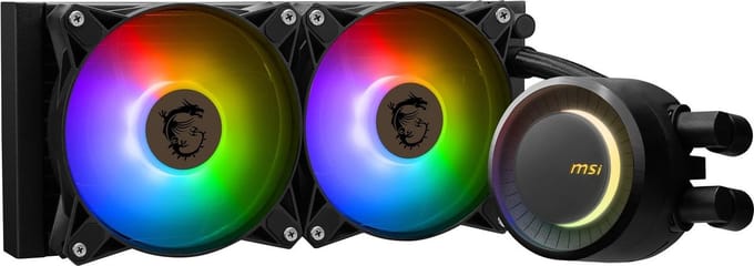 CPU koeling - MSI MAG Coreliquid E240 - Vloeistofkoelsysteem processor - 240 mm - 2x 120 mm RGB fan - Zwart
