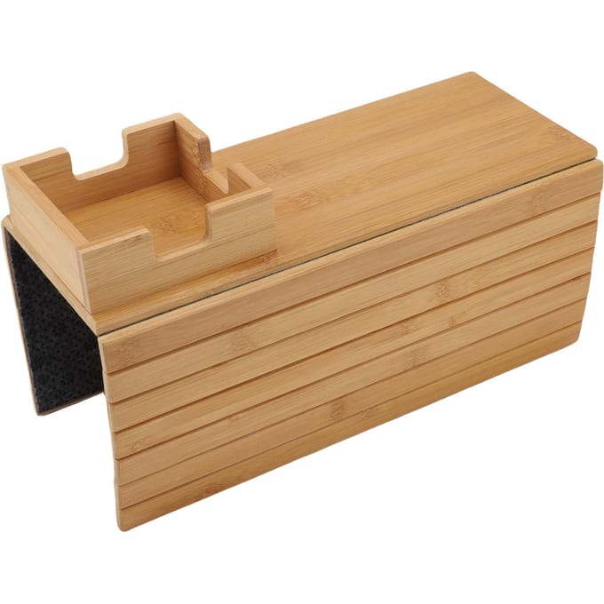 Tablette Pliante pour Accoudoir de Canapé Multifonctionnelle Antidérapante pour Boisson Téléphone Snacks
