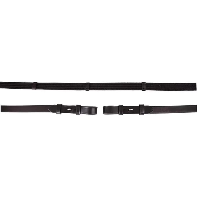 Premiere Teugel linnen 19mm blinde sluiting Black - Full | Teugels paard