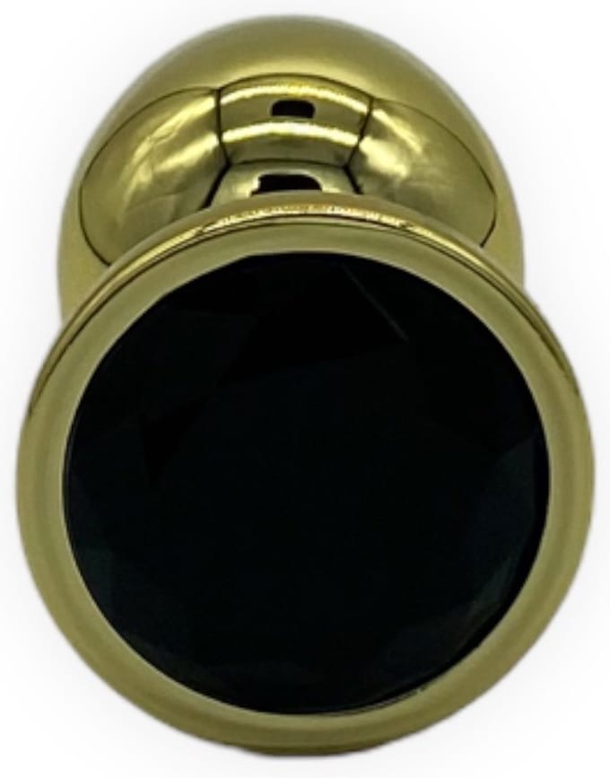 BR211ZWART – Power Escorts Diamond King Gold Plug Groot